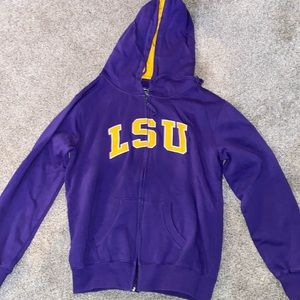 Purple LSU HOODIE XL